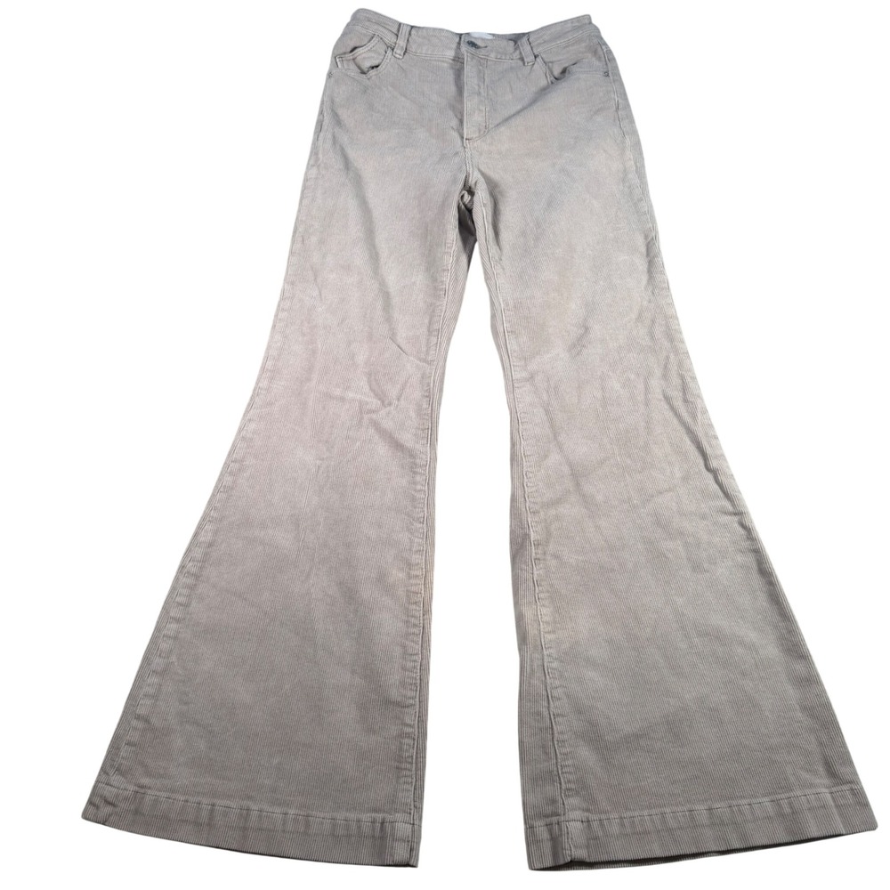 Rolla's Eastcoast Flare Pants Women 30 FITS 28x31) Beige Corduroy High Rise